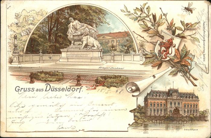 Duesseldorf Kriegerdenkmal Skulptur Löwe Ständehaus