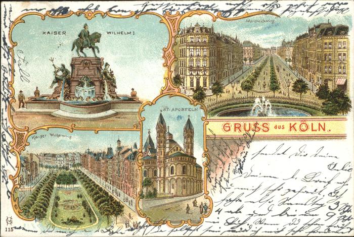 Koeln Rhein Kaiser Friedrich Wilhelm Denkmal Ring H