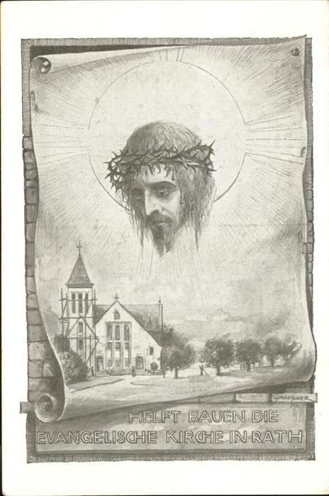 Rath Duesseldorf Kirchbauverein Jesus Künstlerkarte Radi