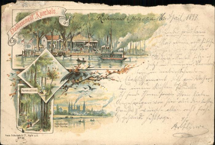 Halle Saale Etablissement Kurzhals Rabeninsel Halle