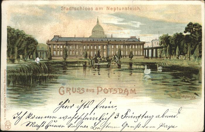 Potsdam Stadtschloss und Neptunsteich
