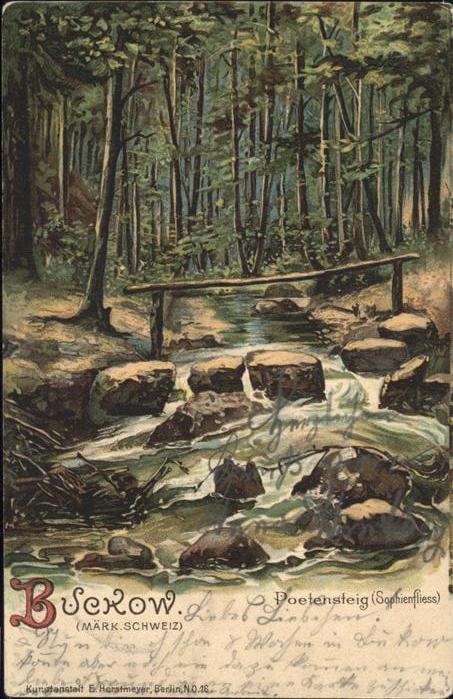 Buckow Maerkische Schweiz Poetensteig Künstlerkarte