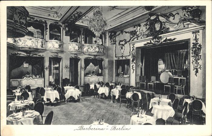 BERLIN  CITY Barberina Tanzlokal Kabarett Hardenbergstrasse 18