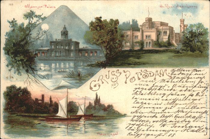 Potsdam Marmor Palais Schloss Babelsberg Pfauen