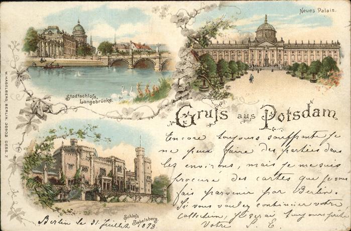 Potsdam Neues Palais Stadtschloss Langebruecke Schloss Babelsberg