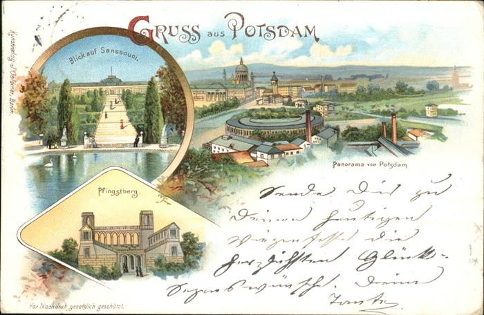 Potsdam Schloss Sanssouci Panorama  Pfingstberg