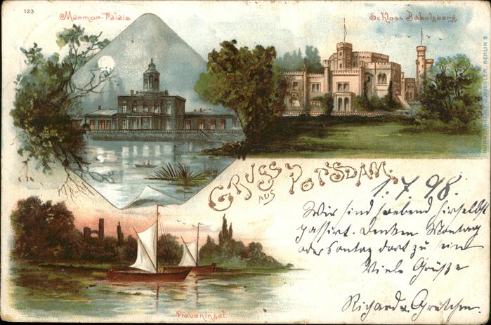 Potsdam Marmor Palais Schloss Babelsberg Pfauen