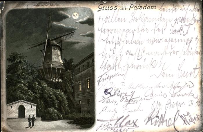 Potsdam Historische Mühle bei Nacht