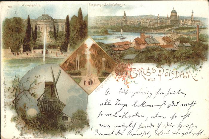 Potsdam Schloss Sanssouci Panorama Historische