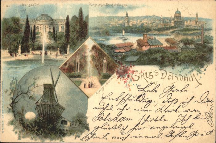 Potsdam Schloss Sanssouci Panorama Historische