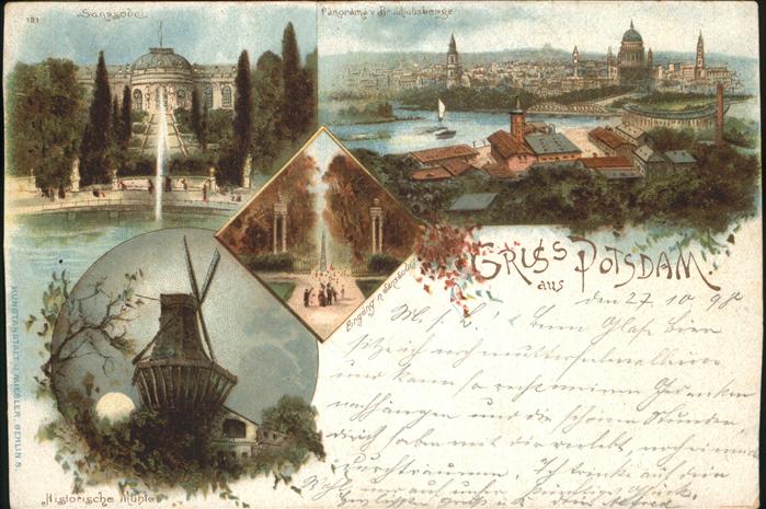 Potsdam Schloss Sanssouci Panorama Historische