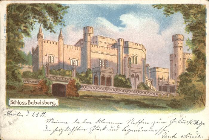 Potsdam Schloss-Babelsberg Künstlerkarte