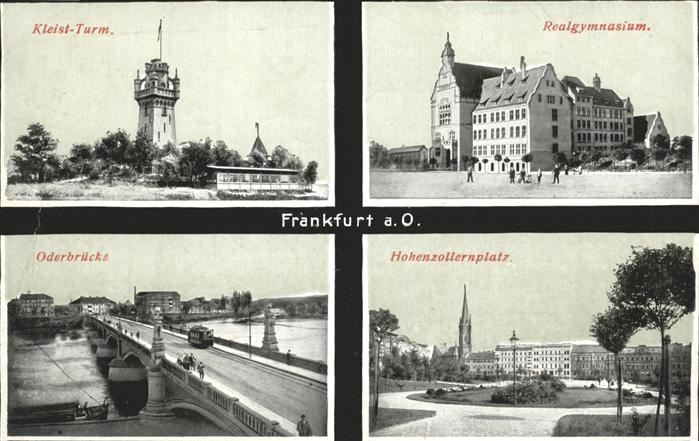 Frankfurt Oder Kleistturm Gymnasium Hohenzollernplatz Oderbruecke