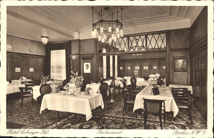 BERLIN  CITY Hotel Restaurant Coburger Hof Ewald Kretschmar NZ4