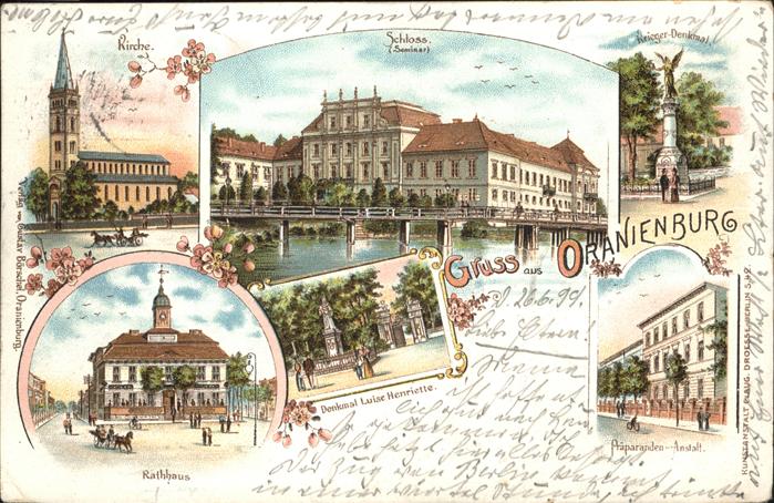 Oranienburg Schloss Kriegerdenkmal Denkmal Luise Henriette Rathau