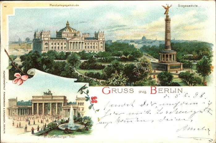 Berlin Siegessäule Reichstagsgebäude Brandenbu