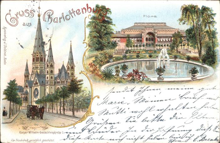 Charlottenburg Kaiser Wilhem Gedächtniskirche Flora