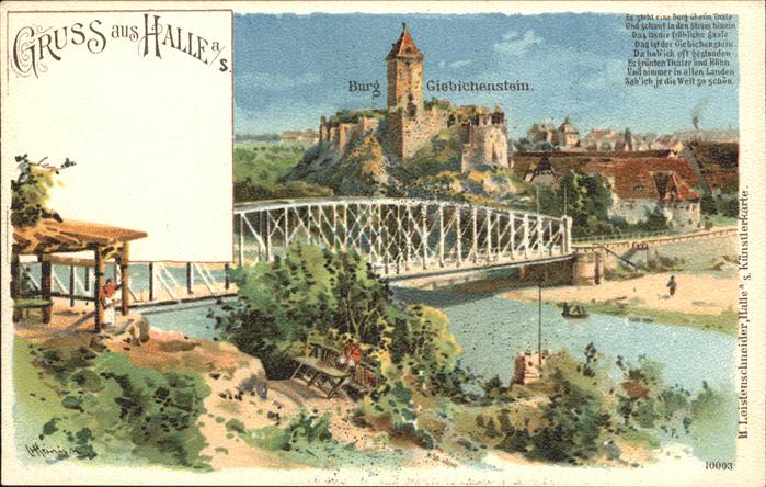 Halle Saale Burg Giebichenstein Bruecke Saale