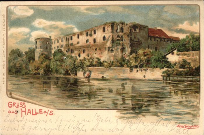 Halle Saale Künstlerkarte Spindler Ruine