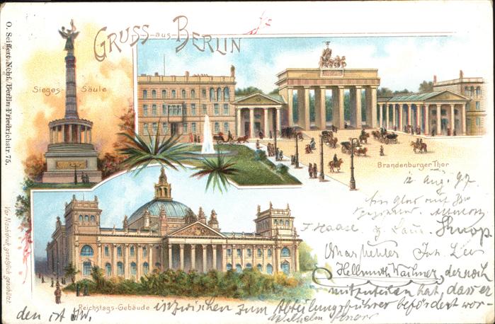 Berlin Reichstags-Gebäude Brandenburger Tor Si