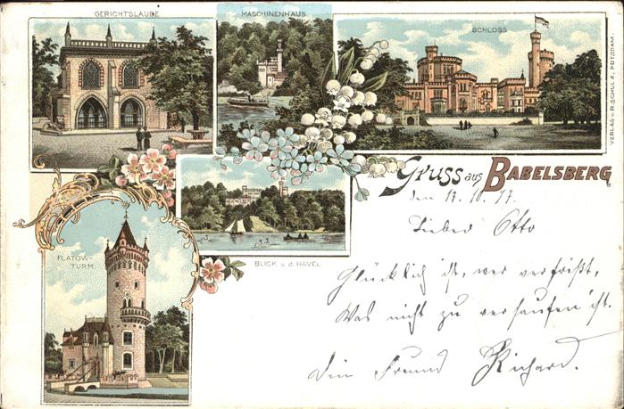 Potsdam Schloss Babelsberg Flatowturm Gerichtsl