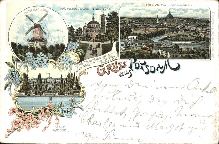 Potsdam Schloss Sanssouci Historische Mühle Mau