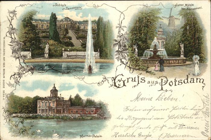 Potsdam Schloss Sanssouci Historische Mühle Mar