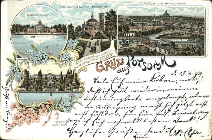 Potsdam Schloss Sanssouci Marmor Palais Panoram