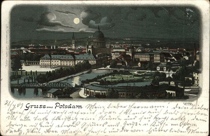 Potsdam Panorama bei Nacht