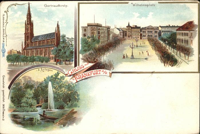 Frankfurt Oder Gertraudkirche Wilhelmplatz Anlagen