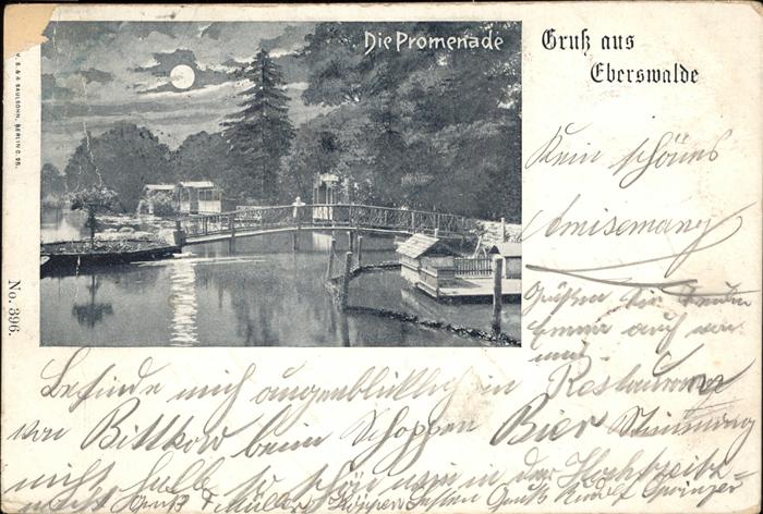 Eberswalde Promenade bei Nacht