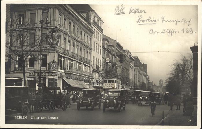 BERLIN  CITY Unter den Linden Autos Bus