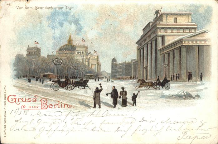 Berlin Brandenburger Tor Pferdekutschne