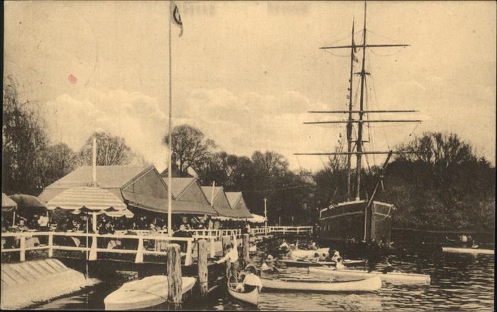 Wannsee Strand Cafe Schiffe Boote