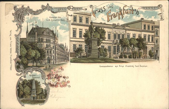 Frankfurt Oder Prinz Friedrick Karl Denkmal Kriegerden