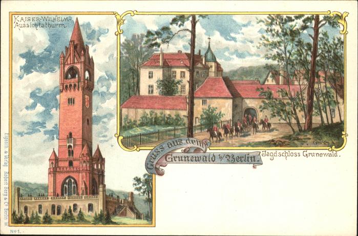 Grunewald Berlin Kaiser-Wilhelm-Aussichtsturm Jagdschlos