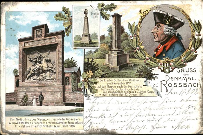 Rossbach Merseburg Denkmal zu Rossbach