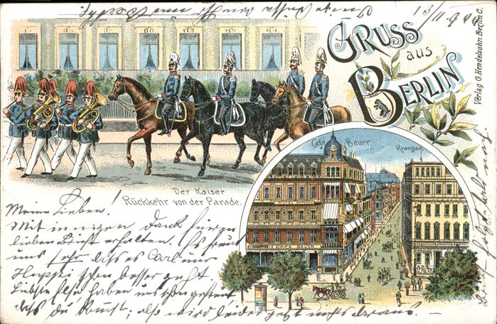 Berlin Der Kaiser Rückkehr von Parade