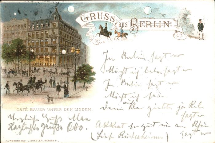 Berlin Cafe Bauer unter den Linden