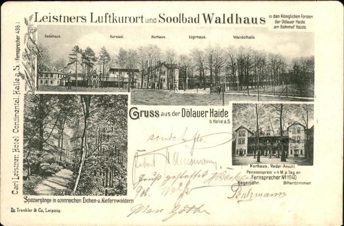 Halle Saale Dölauer Haide Soolbad Waldhaus