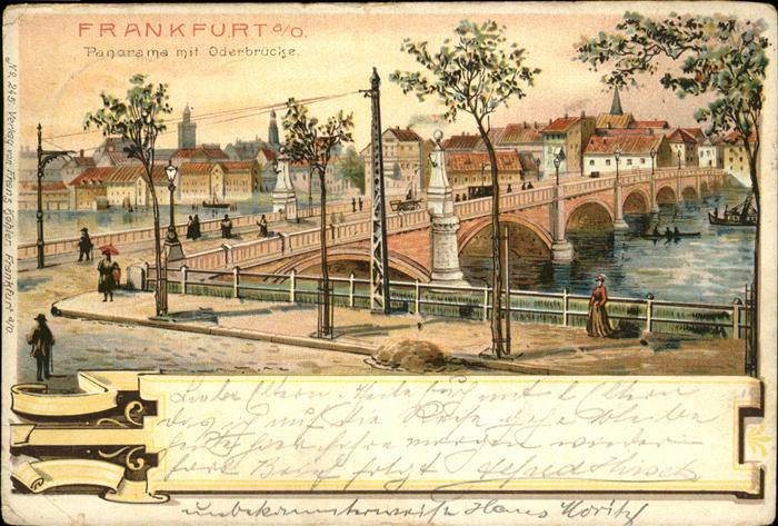 Frankfurt Oder Panorama mit Oderbruecke