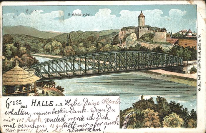 Halle Saale Burg Giebichenstein Saale Bruecke