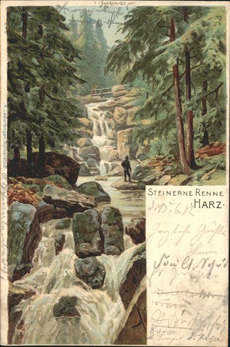 Wernigerode-Hasserode Wasserfall in der Steinere Renne