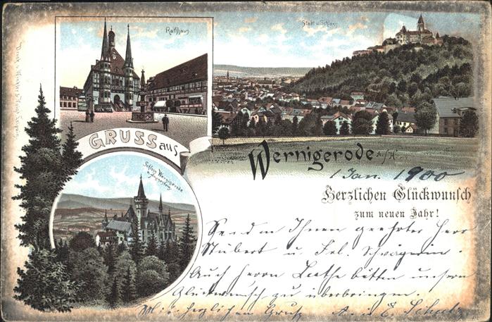 Wernigerode Harz Rathaus u.Schloss