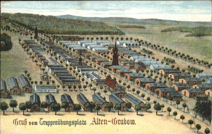 Alten-Grabow Truppenübungsplatz mit Baracken-Lager