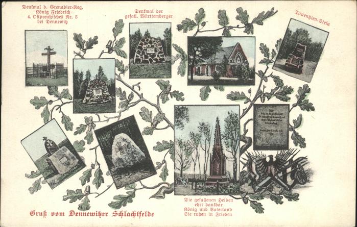 Dennewitz Dennewitzer-Schlachtfeld mit div.Soldaten-Denkmaelern