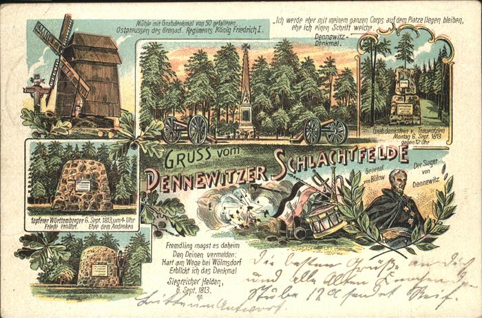 Dennewitz Dennewitzer Schlachtfelde mit div.Soldatendenkmaelern