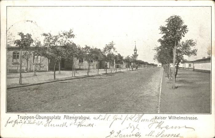 Alten-Grabow Kaiser-Wilhelmstrasse im Baracken-Lager