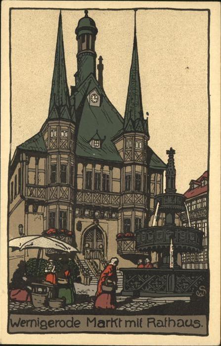 Wernigerode Harz Markt mit Rathaus