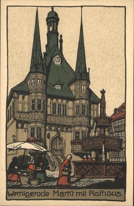 Wernigerode Harz Markt mit Rathaus